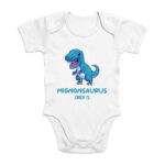 Body Bébé Bio Mignonsaurus Rex Bleu