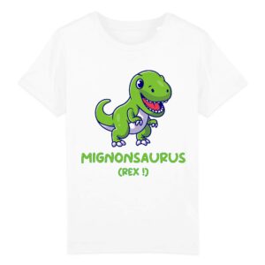 T-shirt Bio Enfant Mignonsaurus Rex vert