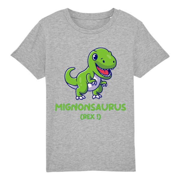 T-shirt Bio Enfant Mignonsaurus Rex vert