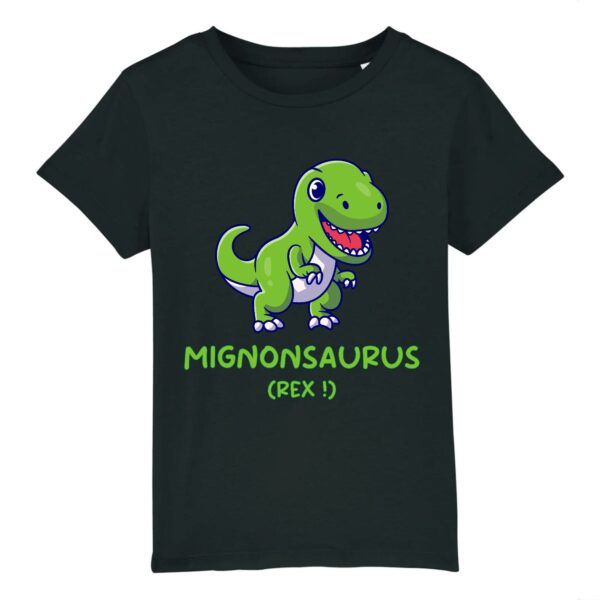 T-shirt Bio Enfant Mignonsaurus Rex vert