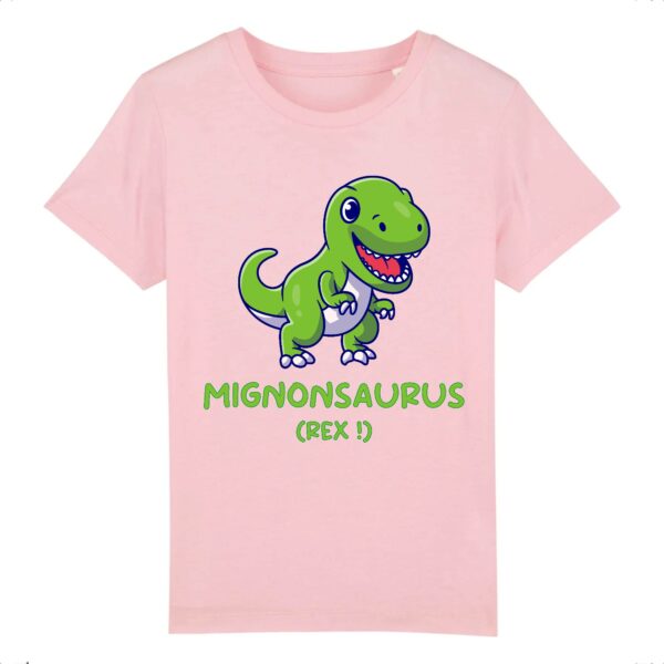 T-shirt Bio Enfant Mignonsaurus Rex vert