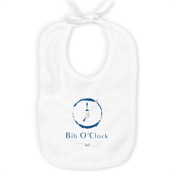 Bavoir 100% coton Bib O'Clock WM
