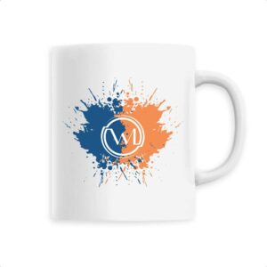 Mug Wesh Michel Splash Bleu et Orange