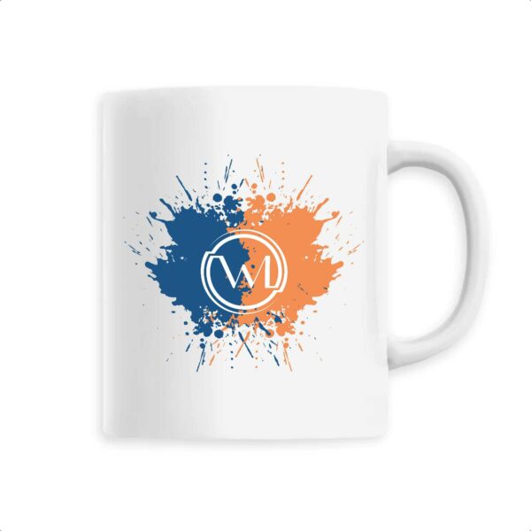 Mug Wesh Michel Splash Bleu et Orange