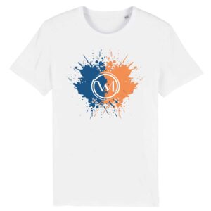 T-shirt Homme Bio Wesh Michel Splash Bleu Orange