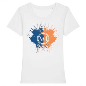 T-shirt Femme Bio Wesh Michel Splash Bleu Orange