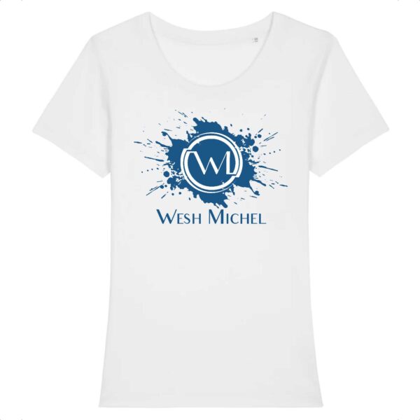T-shirt Femme Bio Wesh Michel Splash Bleu