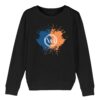 Sweat Enfant Bio Wesh Michel Splash Bleu et Orange