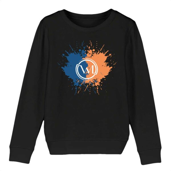 Sweat Enfant Bio Wesh Michel Splash Bleu et Orange