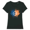 T-shirt Femme Bio Wesh Michel Splash Bleu Orange