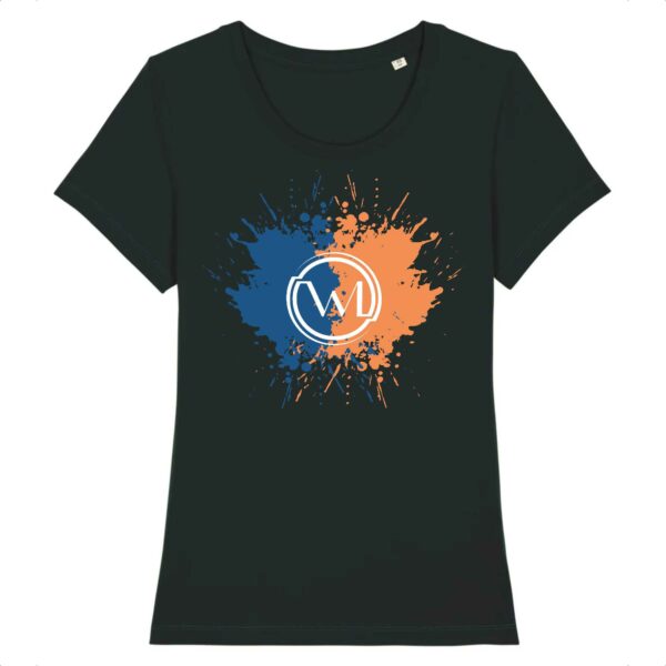 T-shirt Femme Bio Wesh Michel Splash Bleu Orange