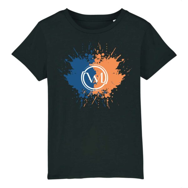T-shirt Enfant Bio Wesh Michel Splash Bleu Orange