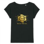 T-shirt manches retroussées femme bio Wesh Michel Splash Or
