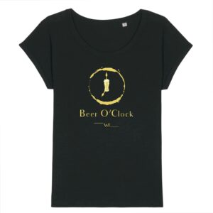 T-shirt bio Femme manches retroussées Beer O`Clock