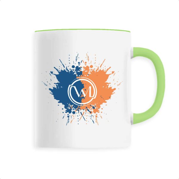 Mug Wesh Michel Splash Bleu et Orange