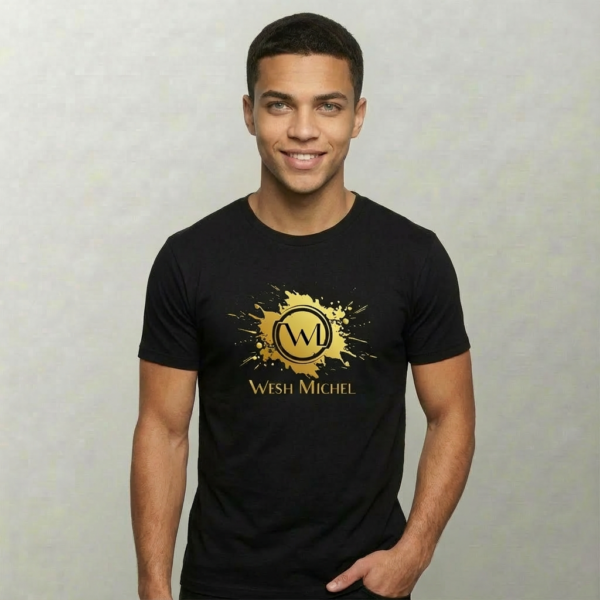 T-shirt bio Homme Wesh Michel Splash Or
