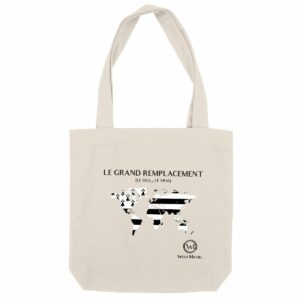 Tote bag coton recyclé Grand Remplacement Bzh