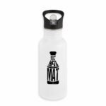 Gourde en inox avec paille